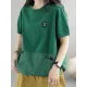 Split-Joint Loose Short Sleeves Round-Neck T-Shirts Tops Split-Joint Loose Short Sleeves Round-Neck T-Shirts Tops