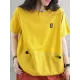 Split-Joint Loose Short Sleeves Round-Neck T-Shirts Tops Split-Joint Loose Short Sleeves Round-Neck T-Shirts Tops