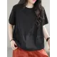 Split-Joint Loose Short Sleeves Round-Neck T-Shirts Tops Split-Joint Loose Short Sleeves Round-Neck T-Shirts Tops