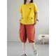 Split-Joint Loose Short Sleeves Round-Neck T-Shirts Tops Split-Joint Loose Short Sleeves Round-Neck T-Shirts Tops