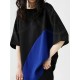 Contrast Color Batwing Sleeves Half Sleeves Round-neck T-Shirts Tops Contrast Color Batwing Sleeves Half Sleeves Round-neck T-Shirts Tops