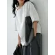 Contrast Color Batwing Sleeves Half Sleeves Round-neck T-Shirts Tops Contrast Color Batwing Sleeves Half Sleeves Round-neck T-Shirts Tops