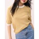 Contrast Color Loose Short Sleeves Round-Neck T-Shirts Contrast Color Loose Short Sleeves Round-Neck T-Shirts