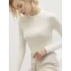 Casual Long Sleeves Skinny Solid Color Stand Collar T-Shirts Casual Long Sleeves Skinny Solid Color Stand Collar T-Shirts