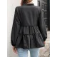 Solid Color Long Sleeves Loose V-Neck T-Shirts Tops Solid Color Long Sleeves Loose V-Neck T-Shirts Tops