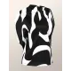 Loose Sleeveless Asymmetric Contrast Color Printed One-Shoulder T-Shirts Tops Loose Sleeveless Asymmetric Contrast Color Printed One-Shoulder T-Shirts Tops