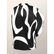 Loose Sleeveless Asymmetric Contrast Color Printed One-Shoulder T-Shirts Tops Loose Sleeveless Asymmetric Contrast Color Printed One-Shoulder T-Shirts Tops