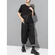 Asymmetric Split-Joint Zipper Loose Short Sleeves Round-neck T-Shirts Tops Asymmetric Split-Joint Zipper Loose Short Sleeves Round-neck T-Shirts Tops