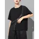 Asymmetric Split-Joint Zipper Loose Short Sleeves Round-neck T-Shirts Tops Asymmetric Split-Joint Zipper Loose Short Sleeves Round-neck T-Shirts Tops