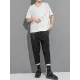 Asymmetric Split-Joint Zipper Loose Short Sleeves Round-neck T-Shirts Tops Asymmetric Split-Joint Zipper Loose Short Sleeves Round-neck T-Shirts Tops