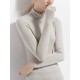 Simple Long Sleeves Skinny Solid Color High-Neck T-Shirts Simple Long Sleeves Skinny Solid Color High-Neck T-Shirts