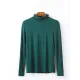 Simple Long Sleeves Skinny Solid Color High-Neck T-Shirts Simple Long Sleeves Skinny Solid Color High-Neck T-Shirts
