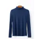 Simple Long Sleeves Skinny Solid Color High-Neck T-Shirts Simple Long Sleeves Skinny Solid Color High-Neck T-Shirts