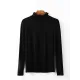 Simple Long Sleeves Skinny Solid Color High-Neck T-Shirts Simple Long Sleeves Skinny Solid Color High-Neck T-Shirts