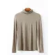 Simple Long Sleeves Skinny Solid Color High-Neck T-Shirts Simple Long Sleeves Skinny Solid Color High-Neck T-Shirts
