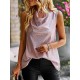 Leopard Loose Sleeveless Heaps Collar Vest Top Leopard Loose Sleeveless Heaps Collar Vest Top