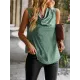 Leopard Loose Sleeveless Heaps Collar Vest Top Leopard Loose Sleeveless Heaps Collar Vest Top