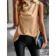 Leopard Loose Sleeveless Heaps Collar Vest Top Leopard Loose Sleeveless Heaps Collar Vest Top
