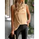 Leopard Loose Sleeveless Heaps Collar Vest Top Leopard Loose Sleeveless Heaps Collar Vest Top