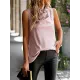 Leopard Loose Sleeveless Heaps Collar Vest Top Leopard Loose Sleeveless Heaps Collar Vest Top