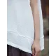 Fringed Pleated Solid Color Split-Joint Loose Sleeveless V-Neck Vest Top Fringed Pleated Solid Color Split-Joint Loose Sleeveless V-Neck Vest Top
