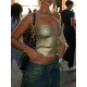 Shiny Solid Color Skinny Sleeveless Tube Vest Top Shiny Solid Color Skinny Sleeveless Tube Vest Top