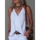 Solid Color Loose Sleeveless Spaghetti-Neck Vest Top Solid Color Loose Sleeveless Spaghetti-Neck Vest Top