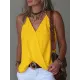Solid Color Loose Sleeveless Spaghetti-Neck Vest Top Solid Color Loose Sleeveless Spaghetti-Neck Vest Top
