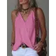 Solid Color Loose Sleeveless Spaghetti-Neck Vest Top Solid Color Loose Sleeveless Spaghetti-Neck Vest Top