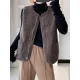 Split-Joint Velvet Loose Sleeveless Round-neck Vest Outerwear Split-Joint Velvet Loose Sleeveless Round-neck Vest Outerwear