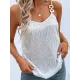 Sequined Split-Joint Loose Sleeveless Spaghetti-Neck Vest Top Sequined Split-Joint Loose Sleeveless Spaghetti-Neck Vest Top