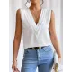 Layered Solid Color Loose Sleeveless V-Neck Vest Top Layered Solid Color Loose Sleeveless V-Neck Vest Top