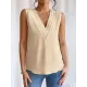 Layered Solid Color Loose Sleeveless V-Neck Vest Top Layered Solid Color Loose Sleeveless V-Neck Vest Top