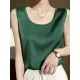 Solid Color Loose Sleeveless Round-Neck Vest Top Solid Color Loose Sleeveless Round-Neck Vest Top