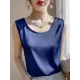 Solid Color Loose Sleeveless Round-Neck Vest Top Solid Color Loose Sleeveless Round-Neck Vest Top