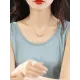 Solid Color Loose Sleeveless Round-Neck Vest Top Solid Color Loose Sleeveless Round-Neck Vest Top