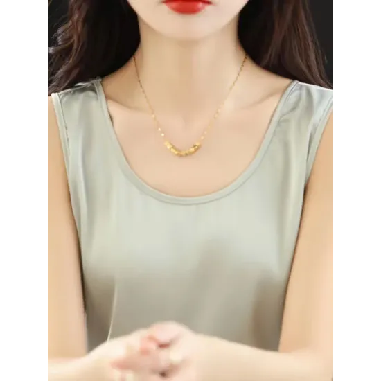 Solid Color Loose Sleeveless Round-Neck Vest Top Solid Color Loose Sleeveless Round-Neck Vest Top