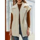 Split-Joint Velvet Loose Sleeveless Lapel Vest Top Split-Joint Velvet Loose Sleeveless Lapel Vest Top