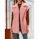 Split-Joint Velvet Loose Sleeveless Lapel Vest Top Split-Joint Velvet Loose Sleeveless Lapel Vest Top