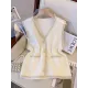 Buttoned Loose Sleeveless V-Neck Vest Outerwear Buttoned Loose Sleeveless V-Neck Vest Outerwear