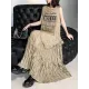 Asymmetric Letter Print Pleated Loose Sleeveless Round-Neck Vest Top Asymmetric Letter Print Pleated Loose Sleeveless Round-Neck Vest Top