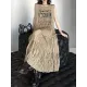 Asymmetric Letter Print Pleated Loose Sleeveless Round-Neck Vest Top Asymmetric Letter Print Pleated Loose Sleeveless Round-Neck Vest Top