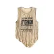 Asymmetric Letter Print Pleated Loose Sleeveless Round-Neck Vest Top Asymmetric Letter Print Pleated Loose Sleeveless Round-Neck Vest Top