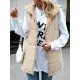 Loose Sleeveless Pockets Quilted Reversible Zipper Hooded Padded Vest Vest Outerwear
