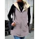 Loose Sleeveless Pockets Quilted Reversible Zipper Hooded Padded Vest Vest Outerwear
