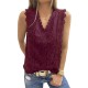 Original Lace Embroidered Solid Color Falbala Vest Top Original Lace Embroidered Solid Color Falbala Vest Top