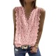Original Lace Embroidered Solid Color Falbala Vest Top Original Lace Embroidered Solid Color Falbala Vest Top