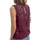 Original Lace Embroidered Solid Color Falbala Vest Top Original Lace Embroidered Solid Color Falbala Vest Top