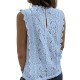 Original Lace Embroidered Solid Color Falbala Vest Top Original Lace Embroidered Solid Color Falbala Vest Top