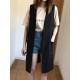 Casual Loose Long Split-Joint Sleeveless Vest Casual Loose Long Split-Joint Sleeveless Vest